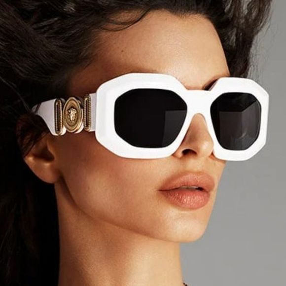 MeDusa Accessories - NEW Versace VE4424U 314/87 MAXI MEDUSA BIGGIE White Gray Square Women Sunglasses
